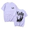 Awesome Singer Rock Band Korn Graphic T-shirt Harajuku Streetwear Men's Novelty Cotton Tshirt Men Short Sleeve Man Casual Tees