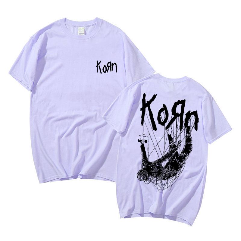 Awesome Singer Rock Band Korn Graphic T-shirt Harajuku Streetwear Men's Novelty Cotton Tshirt Men Short Sleeve Man Casual Tees