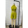 Women 2 Piece Halter Neck Crop Top And Skirt Set Casual Summer Outfit