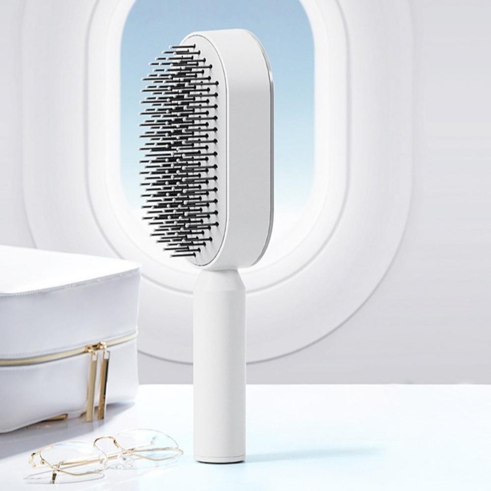 

One-key Self Cleaning Hair Brush Hair Loss Anti-Static Hairbrush Airbag Massage Scalp Comb Home