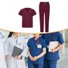 Unisex Skrubbesett Klassisk Maskinvaskbar Kortarmet Sykepleieruniform for