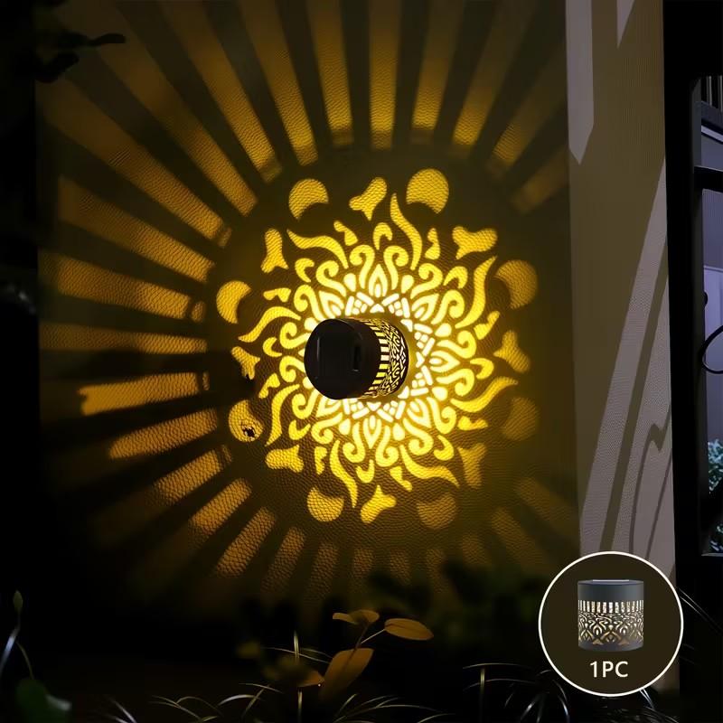 Стильный водонепроницаемый солнечный настенный светильник Светодиодный солнечный светильник для садов, лестниц и дворов Водонепроницаемость IP65 1PC теплый белый