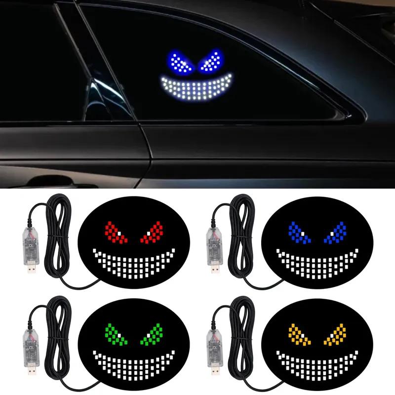 Ojo de Diablo Luz LED Decorativa para Coche Luz de Advertencia para Ventana Trasera Luz Ambiental Ojo de Diablo Accesorios de Decoración para Coche