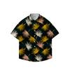 Summer 3D Printed Short Sleeve Flower Shirt Men'S Vintage Hawaiian Beach Casual Loose Men'S Large Size Shirt