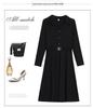 Four 6035 Plus Size Slimming Dress: New 2025 Spring/Autumn Style for Women, Slim Fit with Belly Coverage