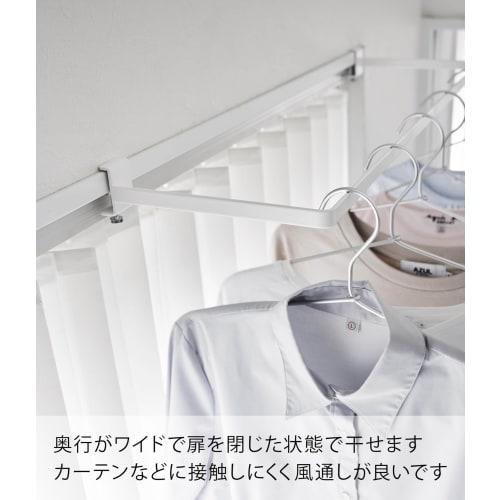 Yamazaki Tower Indoor Clothes Drying Rack, Wide Depth, White, 67.5cm W x 22cm D x 5-7cm H, 1741