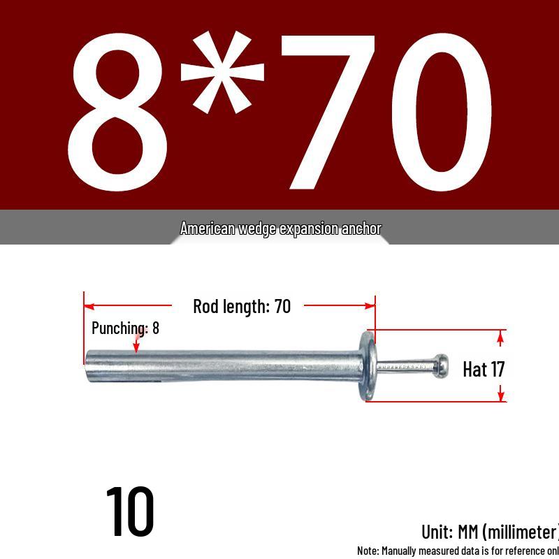 Aluminum Rivet Insert for Gantry Frame with Expansion Bolt and Wall Plug