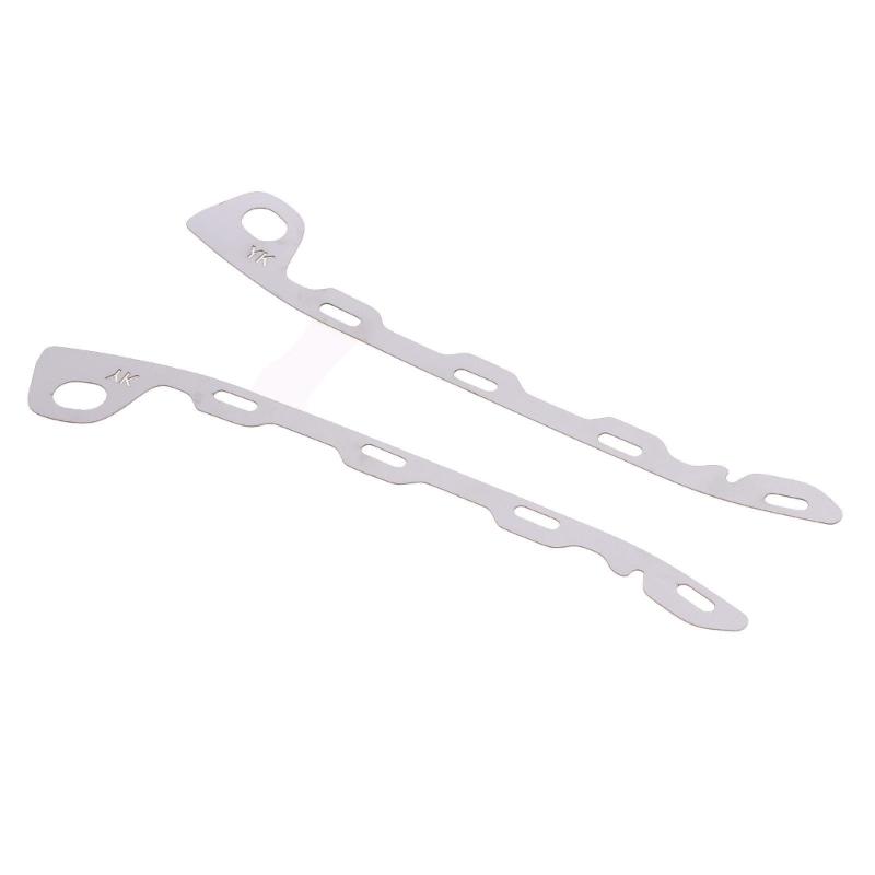 Metal Front Bumper Trim Retaining Clip Pair for Sunny, Slotted Replacement Fastener Plates for Front Bumper Trim Repair and Maintenance, 2 Pieces