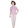 2026 New Women's Cotton Linen Short Sleeve T-shirt - Plus Size Summer Top for Middle-aged Moms