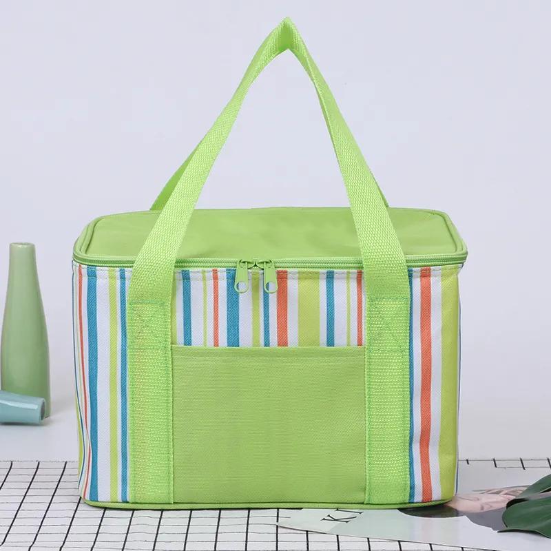 WTEMPO Insulated Lunch Box Bag Portable Lunch Bag Office Worker Rice Bag Meal Bag Oxford Cloth Thick Waterproof Large Capacity Food Cooler Bag