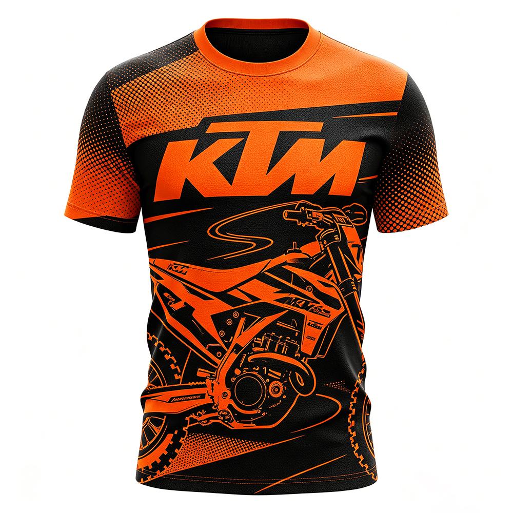 KTM Racing Team 3D Print T-Shirt Men Summer Short Sleeve Formula 1 Motorsport Sports Tee Casual Streetwear Top