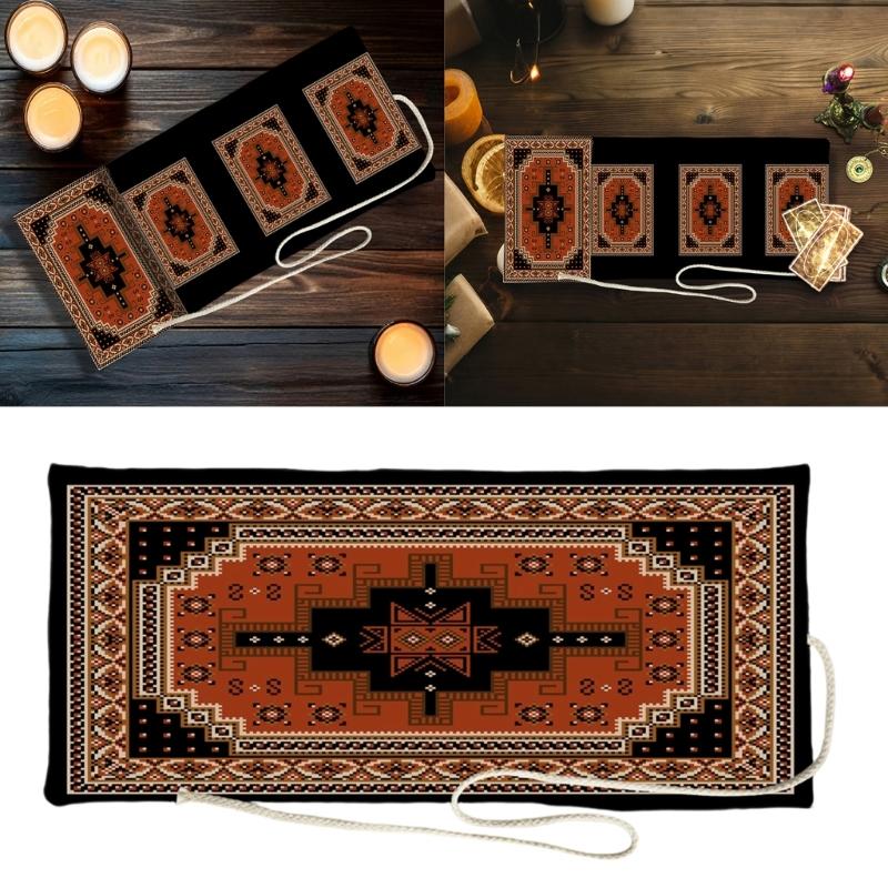 Luxurious Persians Style Tarot Card Storage Bag Stable Linen Handmade Tarot Wallet For Occults Practitioners