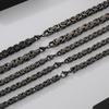Retro Black Cuban Chain Bracelet Necklace with Multiple Chains Options