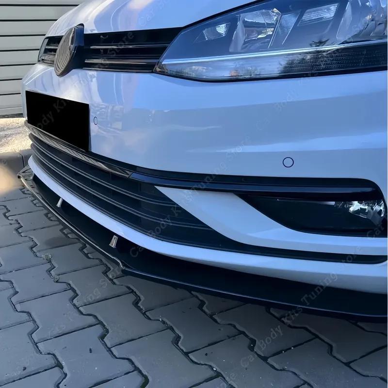 Maxton Style Gloss Black Car Front Bumper Splitter Lip For VW Golf 7 7.5 GTI GTD R R-Line 2013-2020 MK7 MK7.5 TDI TSI 2012-2020