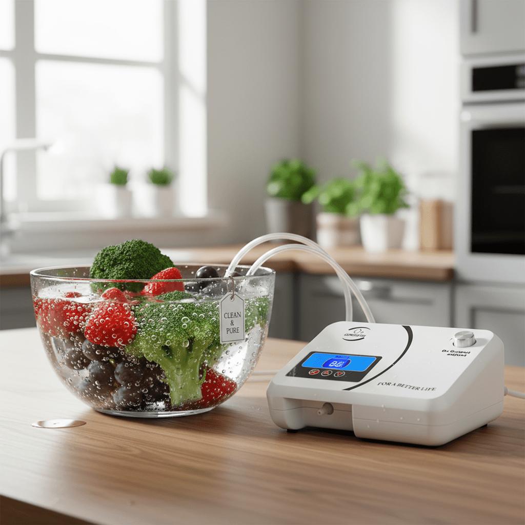 500mg/h Ozone Generator, 220V Ozonator Water & Food Purifier for Fruits, Vegetables, Meat