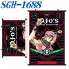Bizarre Jojo'S Adventure Poster Scroll Painting Peripheral Hanging Painting Bedside Living Room Background Wall Cloth Painting