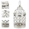 Hollow Out Birdcage Candle Holder Electroplated Birdcage Candlestick Decorations  Gift For Events