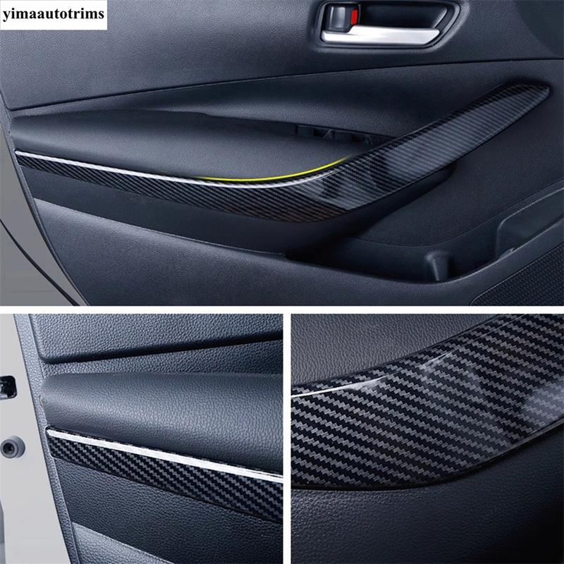 Auto Innen Tür Armlehne Griffleiste Dekoration Abdeckung Zierleiste Für Toyota Corolla E210 2019 - 2024 ABS Matt Karbonfaser Zubehör