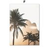 Strand Wellen Palme Garten Bogen Goldene Blätter Nordic Poster Wand Kunstdruck Leinwand Malerei Home Decor Bilder Für Wohnzimmer