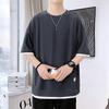 Short Cut and Summer Large Fashionable [VERAVANT] Men's T-Shirt, Sleeve, Sew, Clothes, Tee-Shirt, Men's, Plain, Size, Light, Soft, Silhouette,