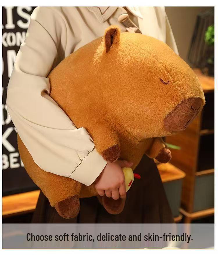 Large Capybara Plush Doll Pillow - Cute Gift for Girls' Sleep