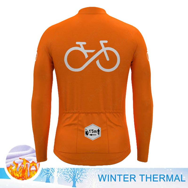 Bicycle Wear 2025 Winter Warm Jacket Men Cycling Clothes Thermal Fleece Long Sleeve Shirts Maillot Ciclismo Mountain Bike Clothing