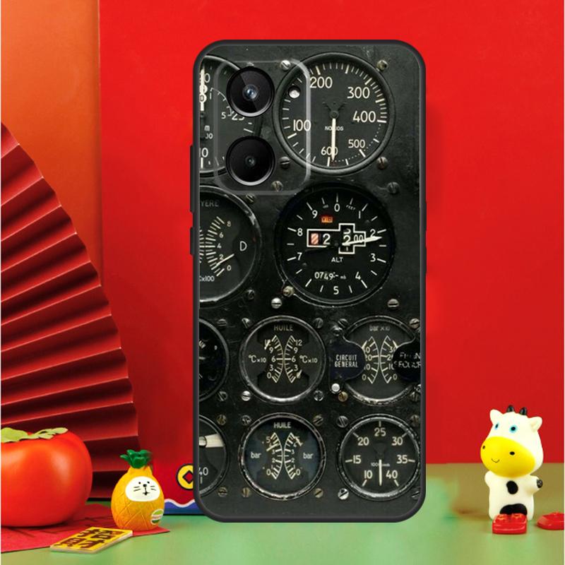 

Aircraft Cockpit Dashboard For Realme 10 11 12 13 14 Pro Plus 15 GT7 Pro GT6 C65 C67 C63 C61 C55 C51 C53 C35 C75 Case Realme 15 Pro