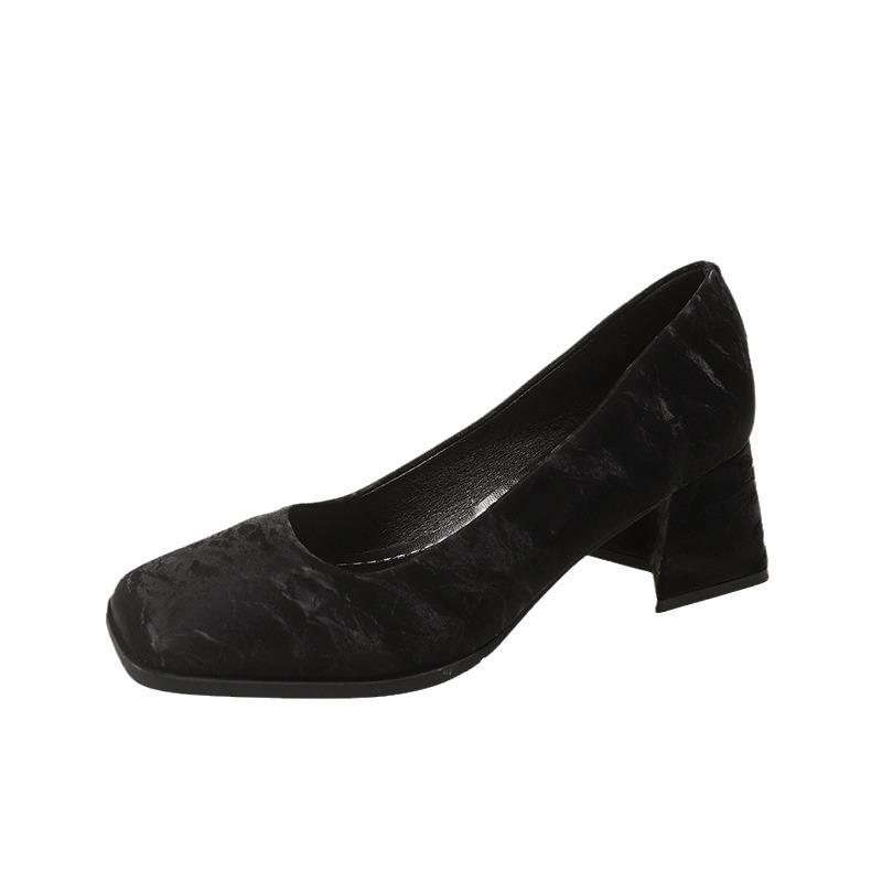 Premium Sense Retro Temperament Shallow Mouth High Heels 2025 Spring and Autumn Women's Shoes Small Leather Shoes Mary Jane Single Shoes