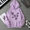 Flower Printing Women Hoody Harajuku Loose Sweatshirt Fleece Warm Comfortable Hoodies Vintage Autumn Crewneck Woman Top CYXX282