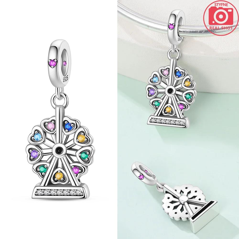 Copper Color Trunk Heart Shape Bow Pink Charms Beads Fitoriginal Bracelets Fine Diy Birthday Women Jewelry Gift