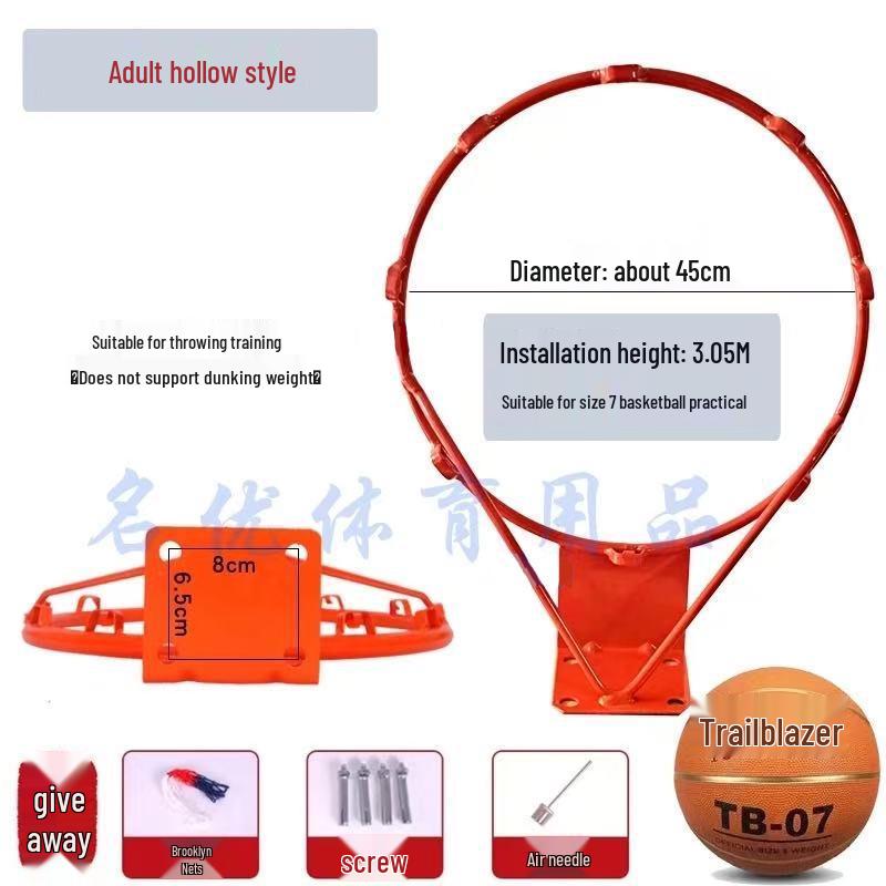 Coș de baschet de exterior montat pe perete W2V pentru adulți și copii - Utilizare în interior/exterior cu coș suplimentar