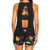 Costume da bagno tankini a 3 pezzi da donna modesto con stampa di palme