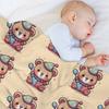 clown bear Throw Blanket Nap For Sofa Thin Thermal Bed linens Blankets