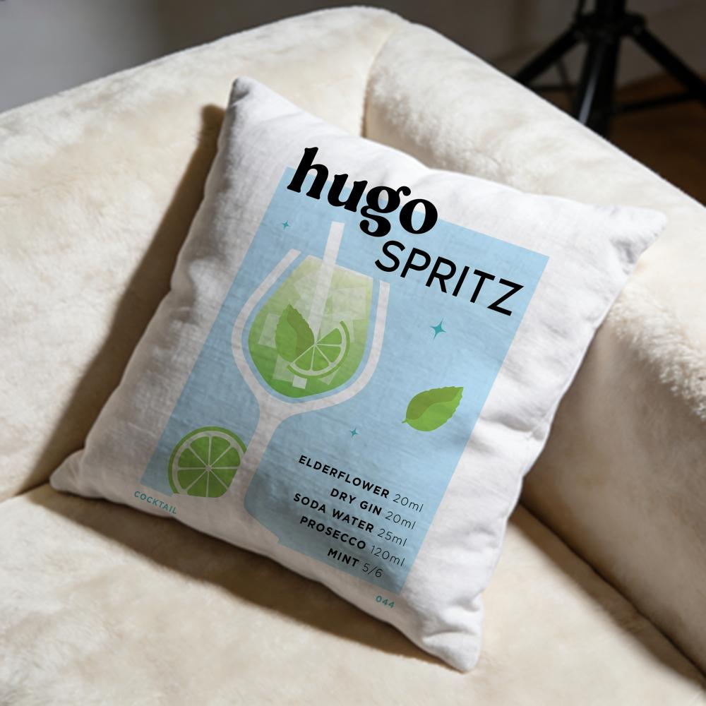 Popular HHugo Spritz Cocktailled Cushion Cover Soft Decorative Pillow Case Suitable for Bedroom Sofa Car Travel Use