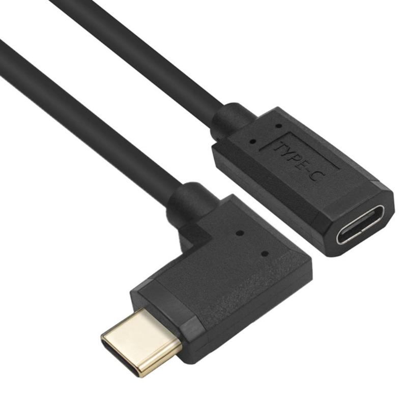 10Gbps Right Angle USB Type C to USB C Cable Fast Charging Cord Connector Data Transfer Cable for Mobile Phone Laptop