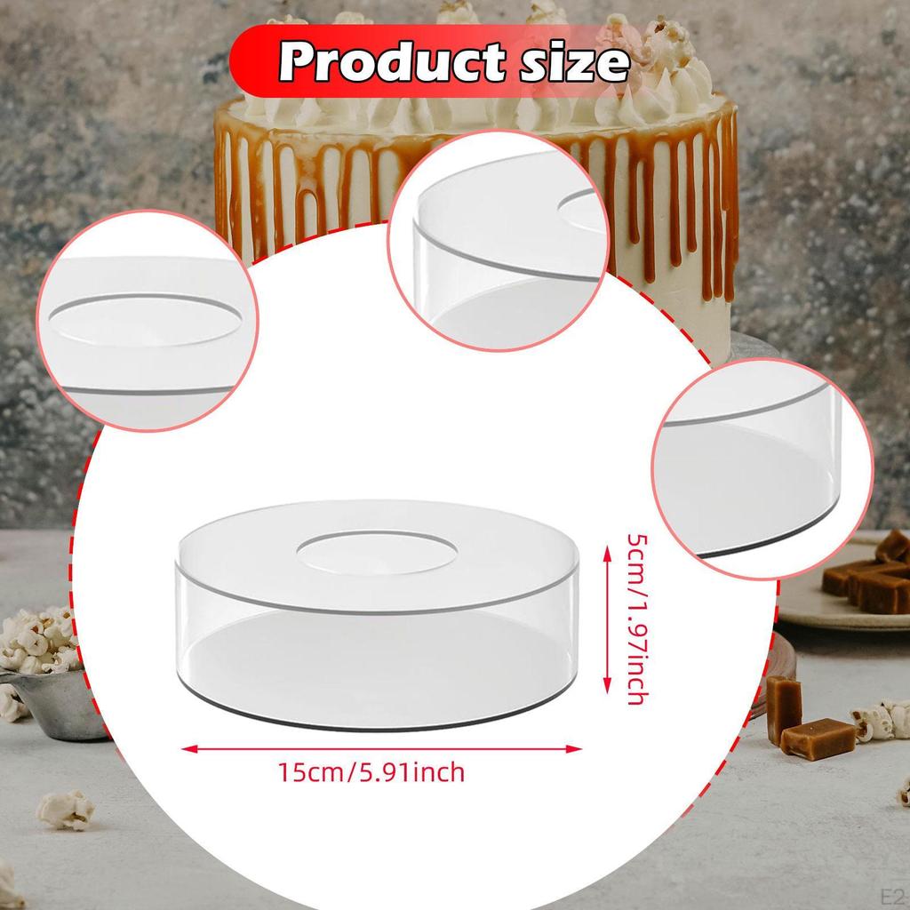 Acrylic Cake Display Stand Riser Centerpiece Desktop Fillable Dessert Holder for Celebration