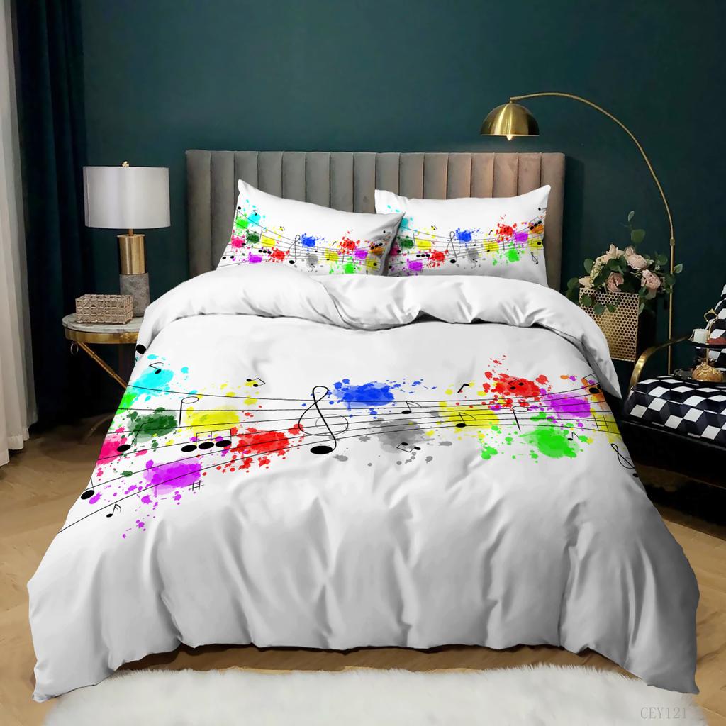 Music Note Quilt Set Three-Piece 3D Digital Printing Kit