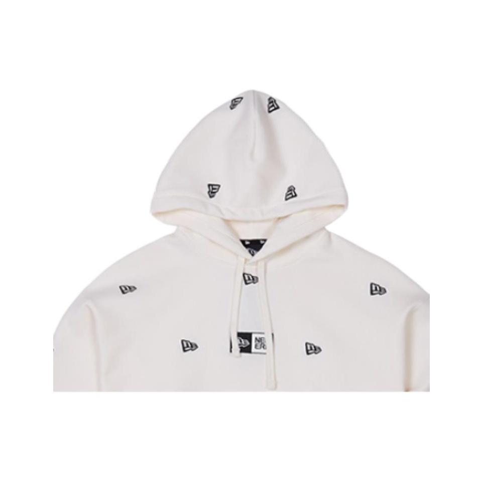 New Era SS23 Embroidered All Over Print Pullover Comfortable American Hoodie Unisex hoodies Ivory 13560522