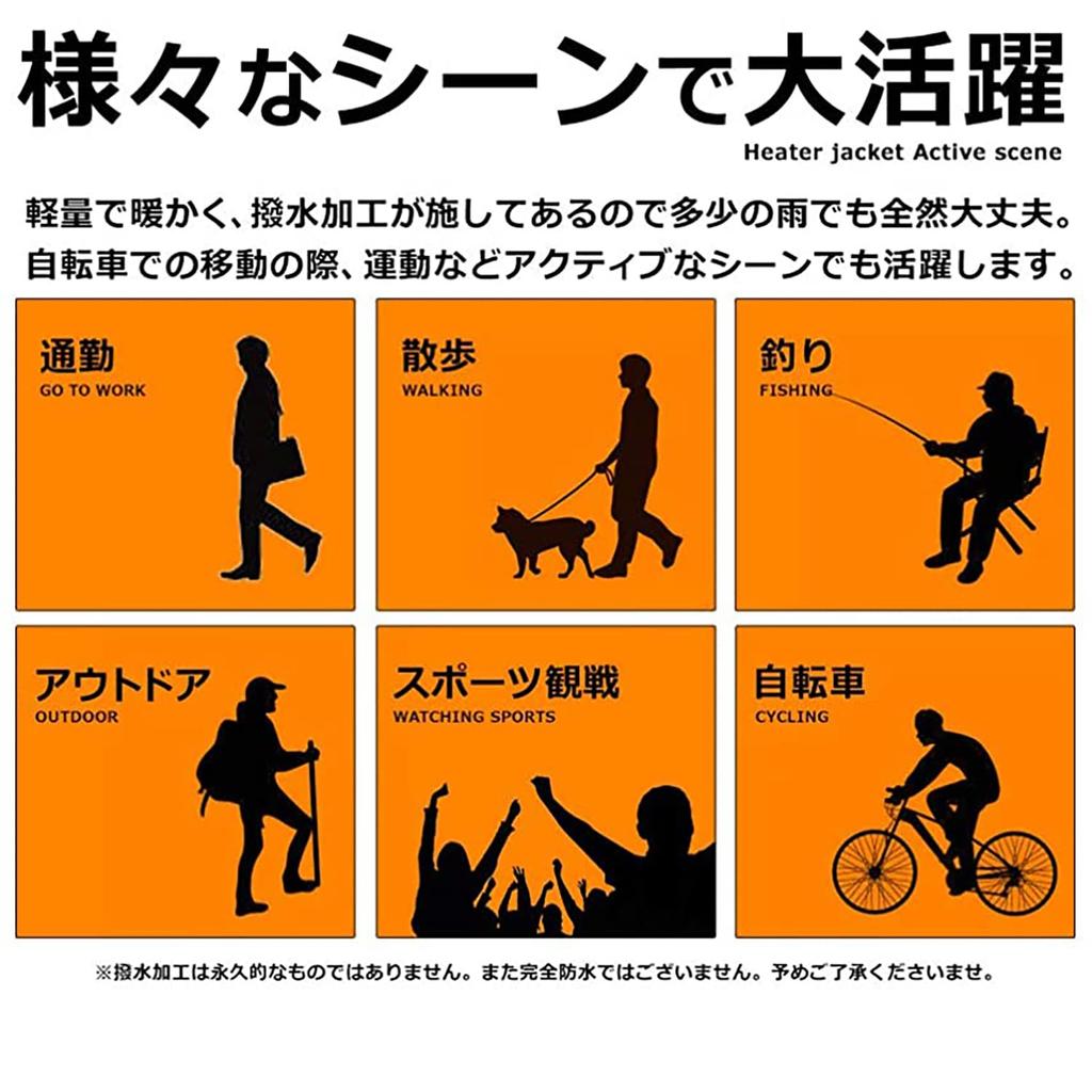 GmrvaMen Electric Heated Jacket with 5 USB 3 Temperature and Cold Weather Protection for Outdoor and Warm for Fall and Size Built-in Heaters,