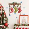 Creative Christmas Stocking Wall Sticker Cartoon Christmas Decoration Removable Static Sticker Holiday Party Decor Wall Stickers