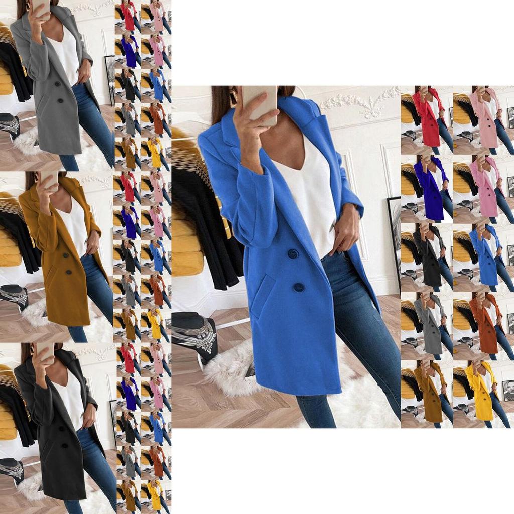 Warm Women Winter Plush Trench Coat Ladies Jacket Overcoat Outwear Casual