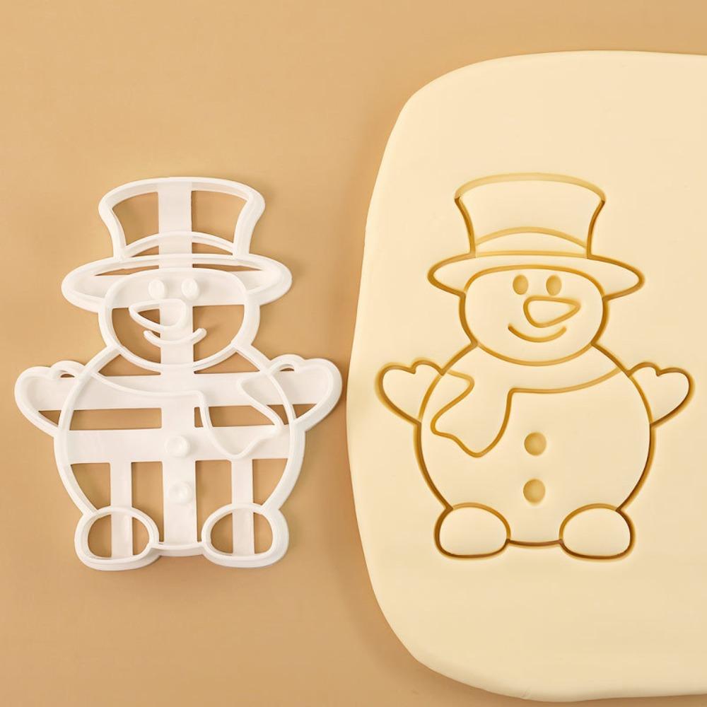 Christmas Cookie Embosser Santa Claus Baking Molds New Cookie Cutter  Kitchen Tools