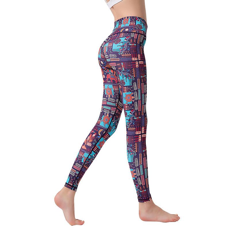 New Print Yoga Leggings for Women High-Waisted Butt-Lifting Sports Tights Fitness Base Layer Dance Workout Leggings