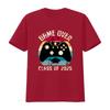 Abschlussjahrgang 2025 Retro Gaming Abschluss T-Shirt Game Over Geekiger Absolvent Vintage Gamer Lustig Vintage Gewaschen Vielseitig Atmungsaktiv