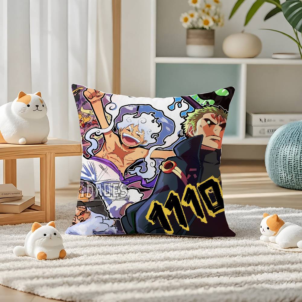 One Piece Donquixote Doflamingo Anime Plush Pillow Cover Soft Short Plush Cushion Cover For Sofa Bedroom Home Decor Gift