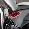 For KIA Soul -2025 Accessories Red Interior Dashboard Front Upper Air Vent Outlet Decorative Frame Cover LHD