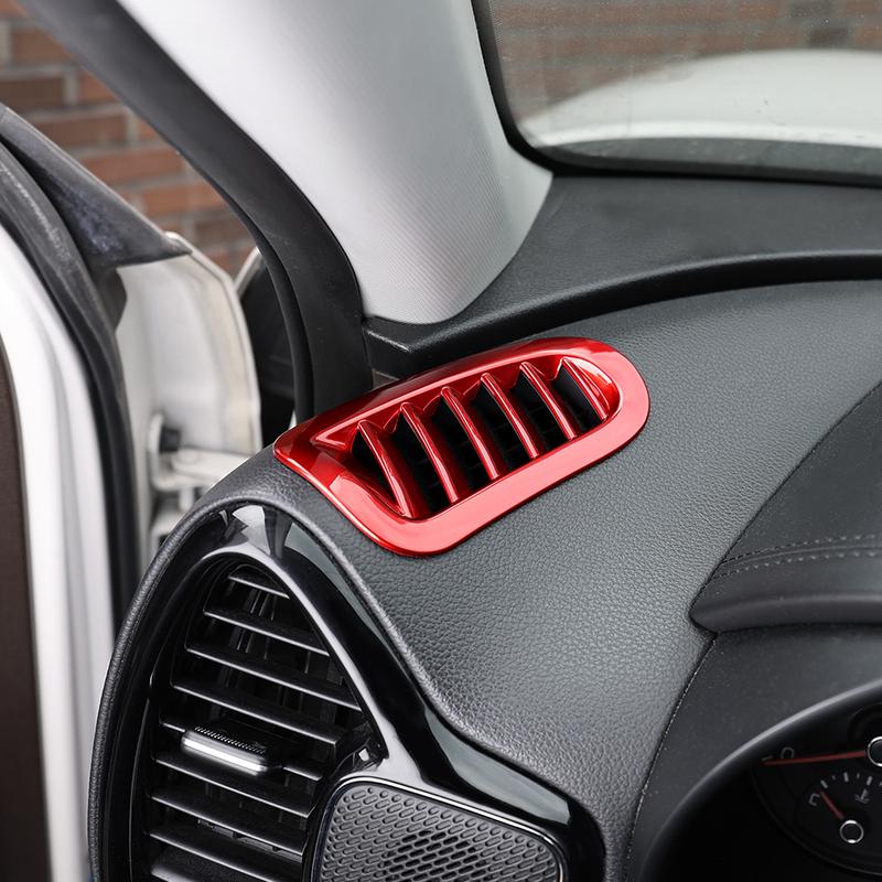 For KIA Soul -2025 Accessories Red Interior Dashboard Front Upper Air Vent Outlet Decorative Frame Cover LHD