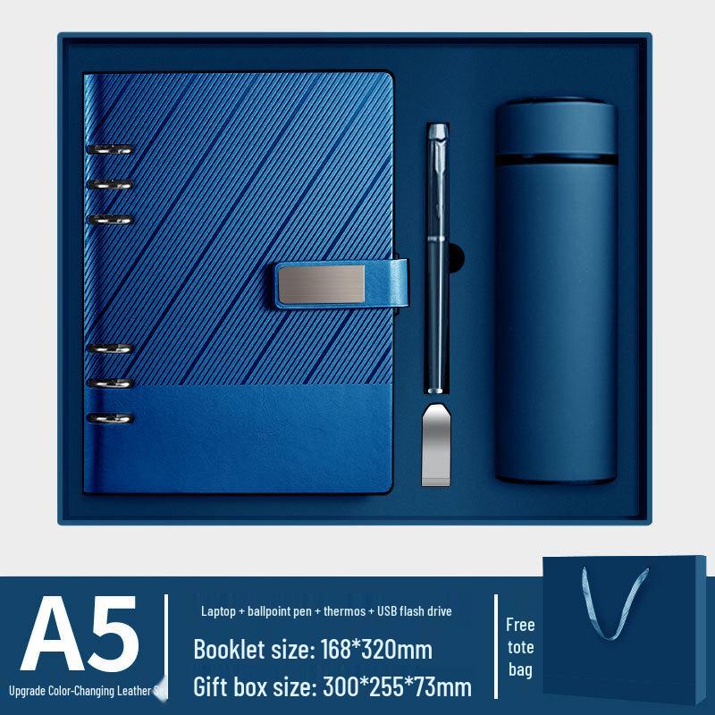 Custom A5 Ring Binder Notebook Gift Set with Logo - Holiday Souvenir Box