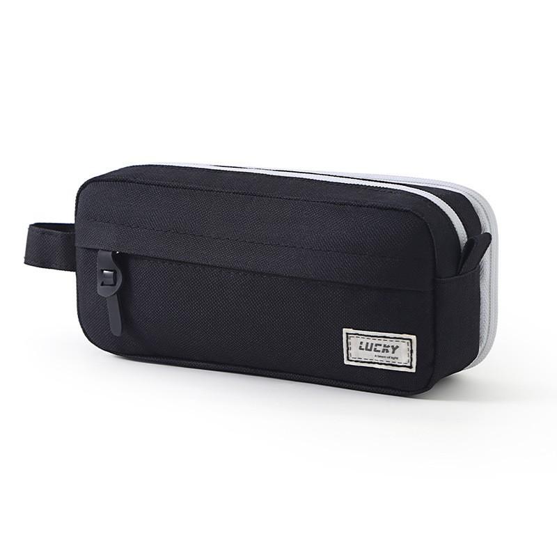 Oxford High-Gloss Pencil Case for Students, Large Capacity Double-Sided Stationery Bag