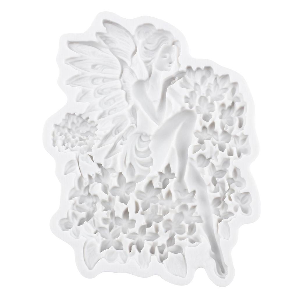 Flower Fairy Silicone Mold Butterfly Fairy Fondant Molds Cake Decorating Tools Theme Cake Dessert Decorated Chocolate Candy Mold